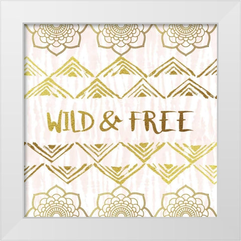 Wild and Free White Modern Wood Framed Art Print by Murray, Amanda