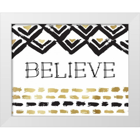 Believe White Modern Wood Framed Art Print by Murray, Amanda
