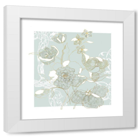 Filigree Floral II White Modern Wood Framed Art Print by Robinson, Carol
