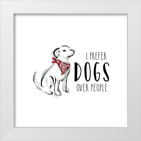 Dogs Over People White Modern Wood Framed Art Print by Murray, Amanda