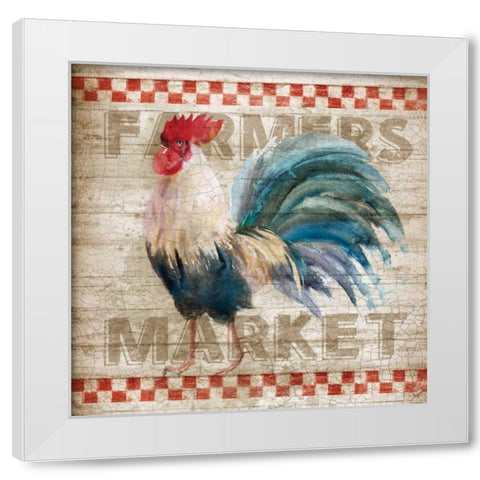 Morning Market White Modern Wood Framed Art Print by Knutsen, Conrad