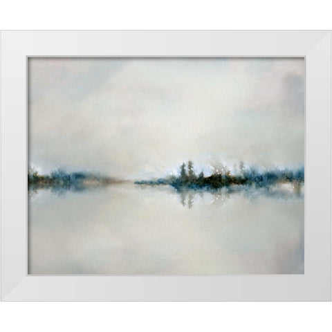 Calm Morning White Modern Wood Framed Art Print by Nan