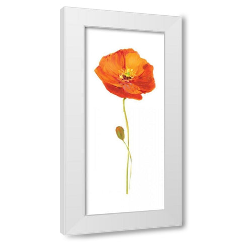 Poppy Pop II White Modern Wood Framed Art Print by Nan