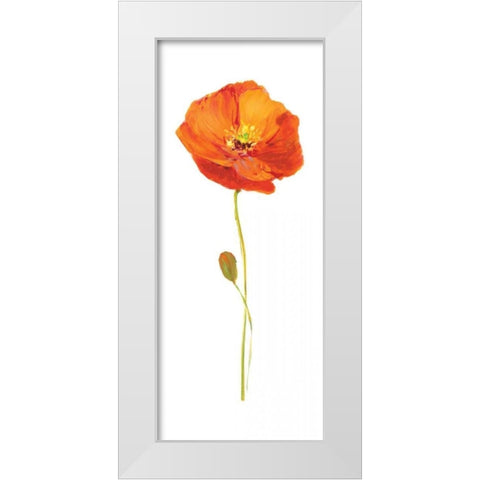 Poppy Pop II White Modern Wood Framed Art Print by Nan