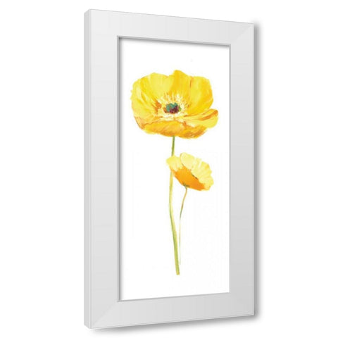 Poppy Pop III White Modern Wood Framed Art Print by Nan