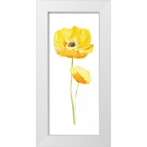 Poppy Pop III White Modern Wood Framed Art Print by Nan