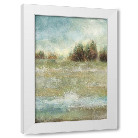 Meadow Enchantment White Modern Wood Framed Art Print by Nan