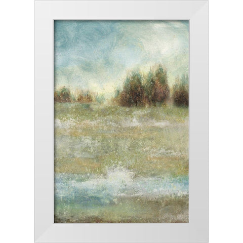 Meadow Enchantment White Modern Wood Framed Art Print by Nan