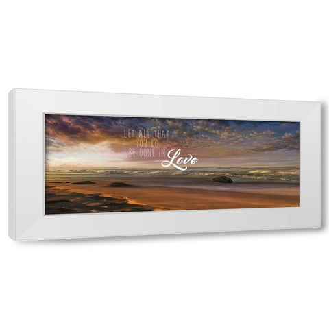 Be Done In Love White Modern Wood Framed Art Print by Calascibetta, Mike