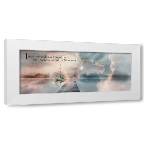 Road Less Traveled White Modern Wood Framed Art Print by Weisz, Irene