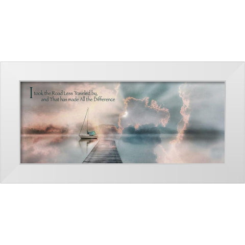 Road Less Traveled White Modern Wood Framed Art Print by Weisz, Irene