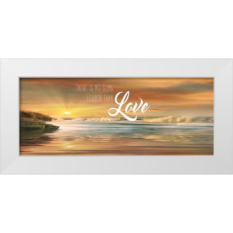 Louder Than Love White Modern Wood Framed Art Print by Calascibetta, Mike