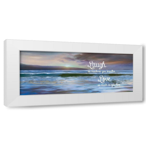 Laugh As Much White Modern Wood Framed Art Print by Calascibetta, Mike