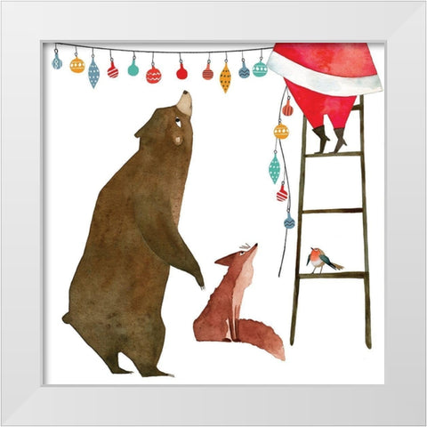 Wild Christmas I White Modern Wood Framed Art Print by Courtois, Muriel