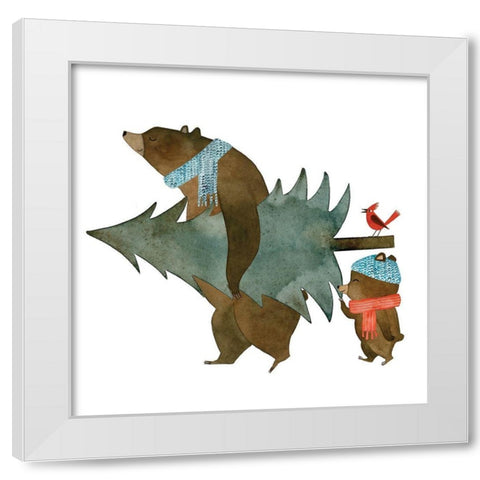 Wild Christmas II White Modern Wood Framed Art Print by Courtois, Muriel