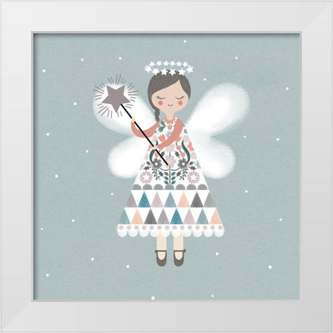 Sweet Star Angel White Modern Wood Framed Art Print by Wren, Jenny