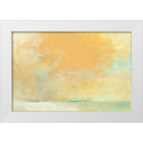 Tangerine White Modern Wood Framed Art Print by West, David