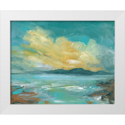 Rocky Beach White Modern Wood Framed Art Print by Robinson, Carol