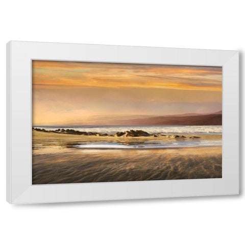 Dusk Tidal White Modern Wood Framed Art Print by Calascibetta, Mike