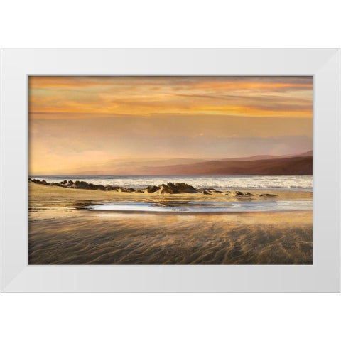 Dusk Tidal White Modern Wood Framed Art Print by Calascibetta, Mike