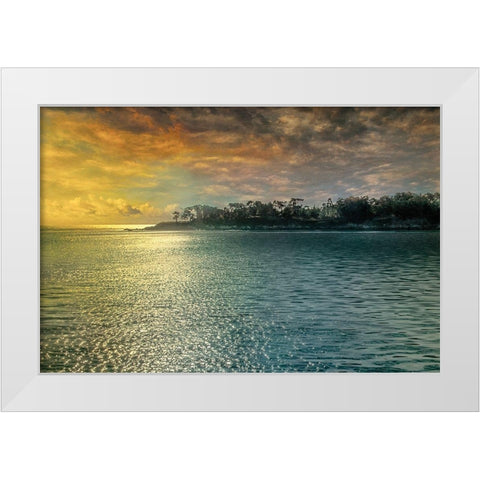 Mystic Island White Modern Wood Framed Art Print by Calascibetta, Mike