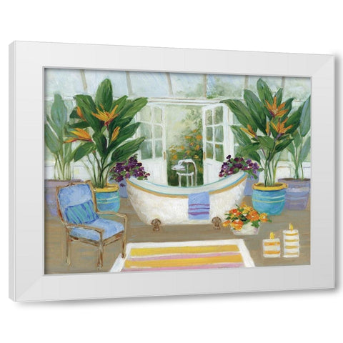 Tropical Island White Modern Wood Framed Art Print by Swatland, Sally