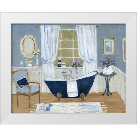 Violet Spa I White Modern Wood Framed Art Print by Swatland, Sally