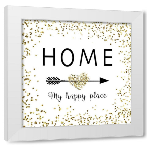 Home My Happy Place White Modern Wood Framed Art Print by Murray, Amanda