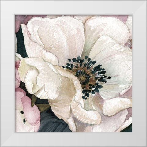 Anemone Study III White Modern Wood Framed Art Print by Robinson, Carol