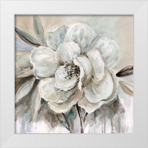 Neutral Bloom II White Modern Wood Framed Art Print by Robinson, Carol