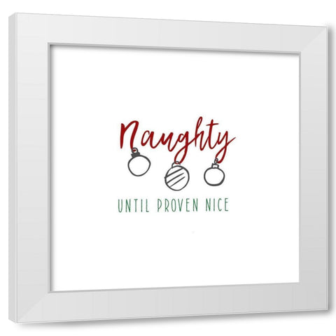 Naughty White Modern Wood Framed Art Print by Murray, Amanda
