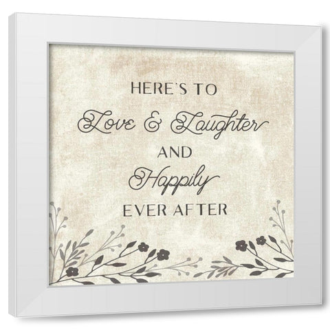 Happy Ever After White Modern Wood Framed Art Print by Murray, Amanda
