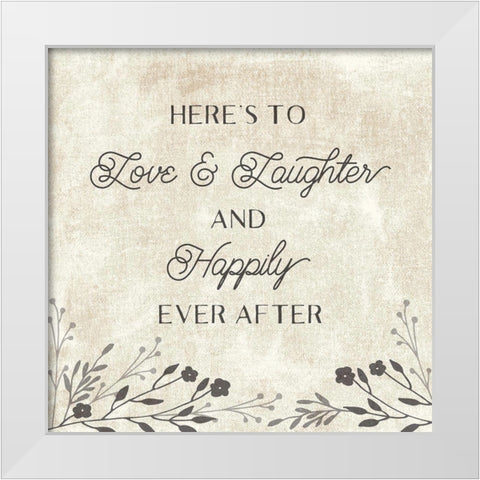 Happy Ever After White Modern Wood Framed Art Print by Murray, Amanda