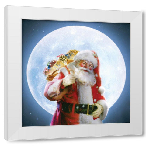 Moonlight Delivery White Modern Wood Framed Art Print by Mendez, Simon