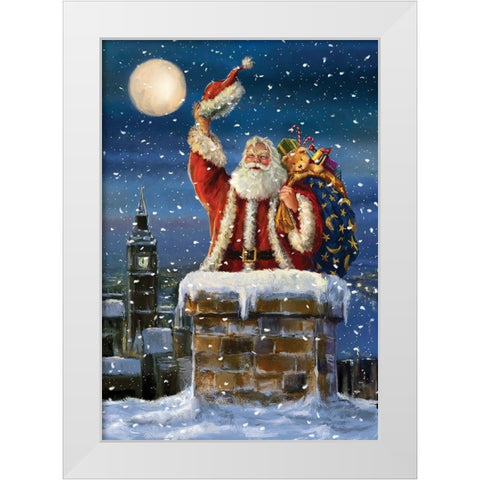 Midnight Visit White Modern Wood Framed Art Print by Corti, Marcello