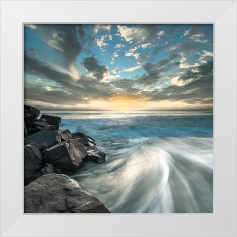 California White Modern Wood Framed Art Print by Delimont, Danita