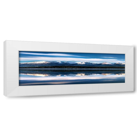 Pyramid Lake White Modern Wood Framed Art Print by Delimont, Danita