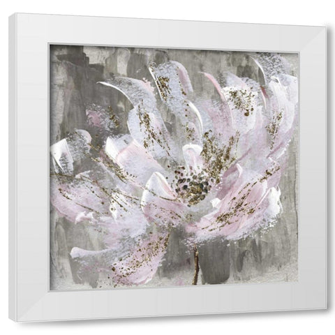 Blushy and Splashy White Modern Wood Framed Art Print by Craven, Katrina