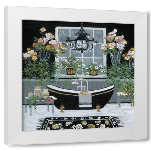 Femme Noir Bath I White Modern Wood Framed Art Print by Swatland, Sally