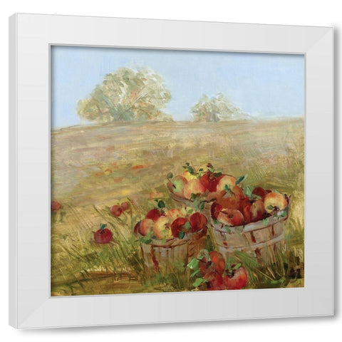 Apple Picking I White Modern Wood Framed Art Print by Swatland, Sally