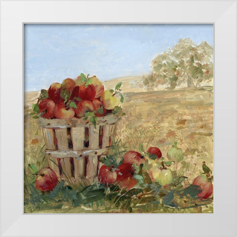 Apple Picking III White Modern Wood Framed Art Print by Swatland, Sally