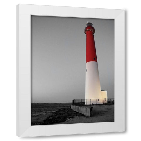 Barnegat Light White Modern Wood Framed Art Print by Carpentieri, Natalie