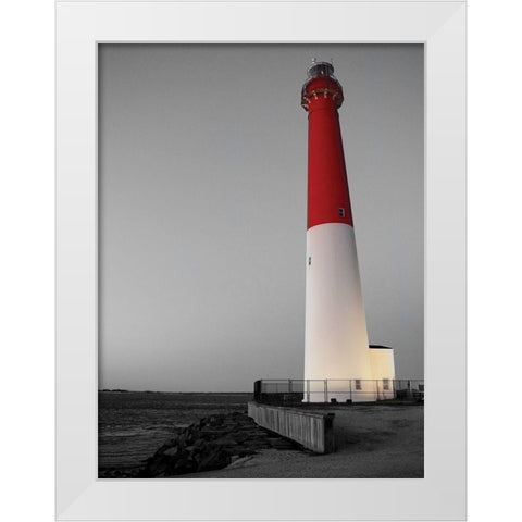 Barnegat Light White Modern Wood Framed Art Print by Carpentieri, Natalie