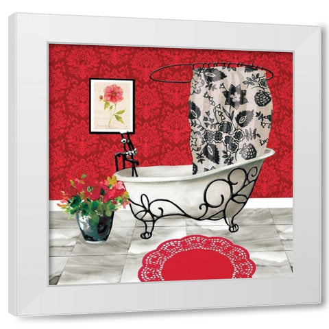 Red Luxe II White Modern Wood Framed Art Print by Robinson, Carol