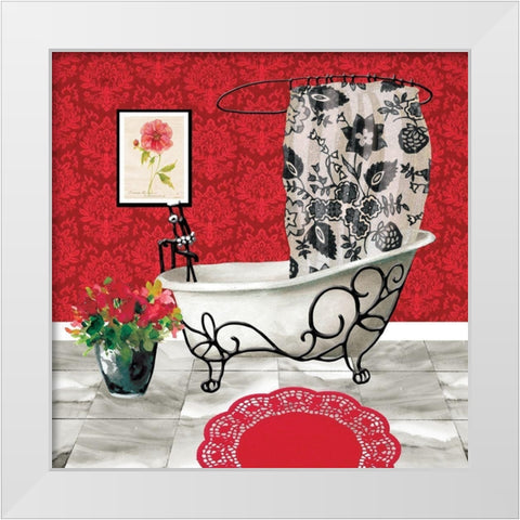 Red Luxe II White Modern Wood Framed Art Print by Robinson, Carol