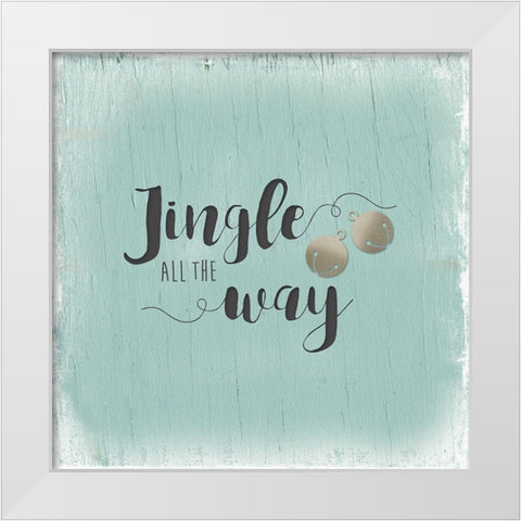 Jingle All The Way White Modern Wood Framed Art Print by Robinson, Carol