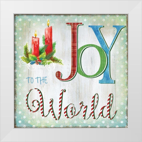 Candle Joy White Modern Wood Framed Art Print by Nan