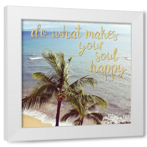 Happy Soul White Modern Wood Framed Art Print by Carpentieri, Natalie