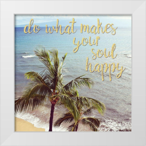 Happy Soul White Modern Wood Framed Art Print by Carpentieri, Natalie