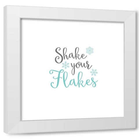 Shake Your Flakes White Modern Wood Framed Art Print by Murray, Amanda